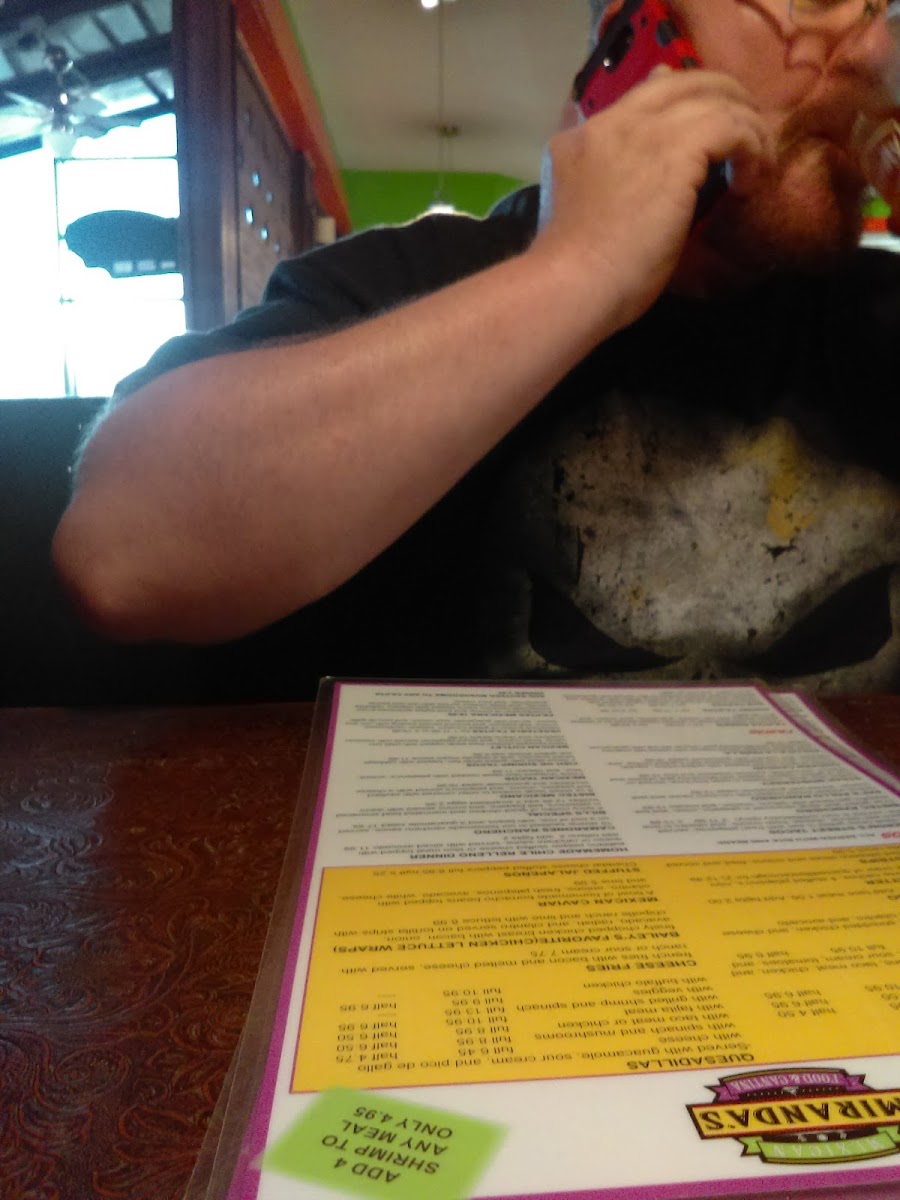 Menu Miranda's Fresh Mexican Food-9